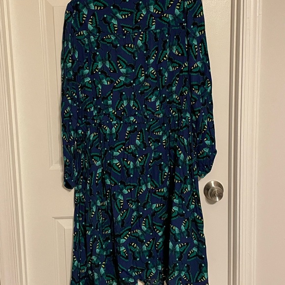 Women’s 2X | Maeve | Anthropologie
Blue, Navy, Yellow, Black Butterfly Dress - Picture 5 of 13